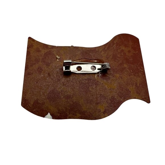 Flag Pin Brooch Handmade USA Patriotic Waving Metal Painted - Picture 4 of 6